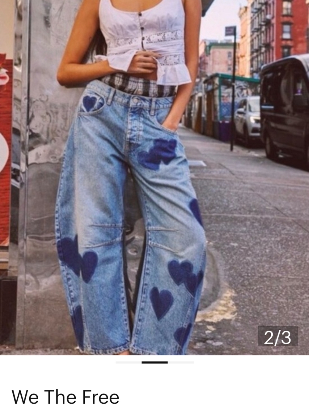 We The Free Lucky You Heart Barrel Jeans, nwot, Size 27...Distress Flaw